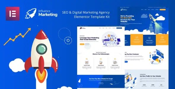 Influence Marketing – SEO & Digital Agency Elementor Template Kit